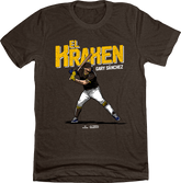 Gary Sanchez El Kraken MLBPA T-shirt brown In The Clutch